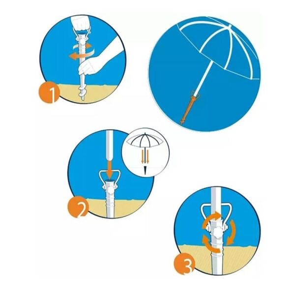 Şemtak Plastik Bahçe ve Plaj Şemsiyesi Kazığı BEYAZ