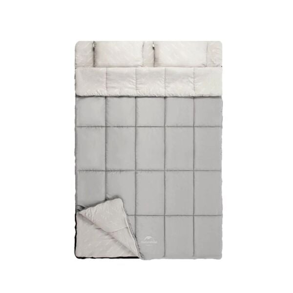 Naturehike HD250 Zarf Tarzı Yastıklı Çift Kişilik Pamuklu Uyku Tulumu Straw Brown