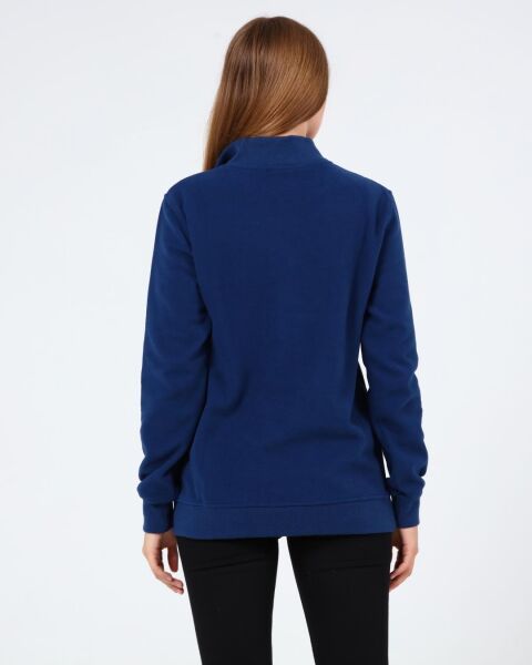 North Trace Crewline Yarım Fermuarlı Kadın Hoodie Saks Mavi - L