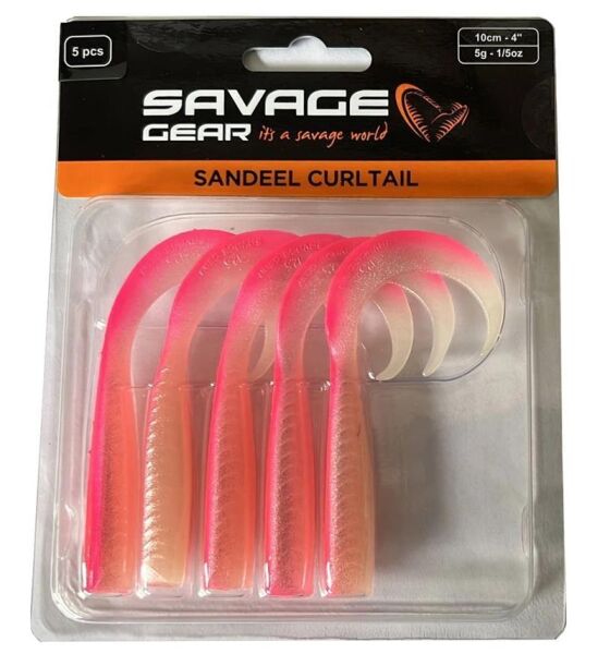 Savage Gear LB Sandeel Curltail 10 cm 5 gr Silikon Yem LEMON BACK