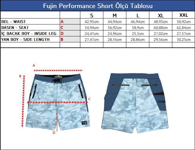 Fujin Performance Short Camo Indigo İndigo - XL
