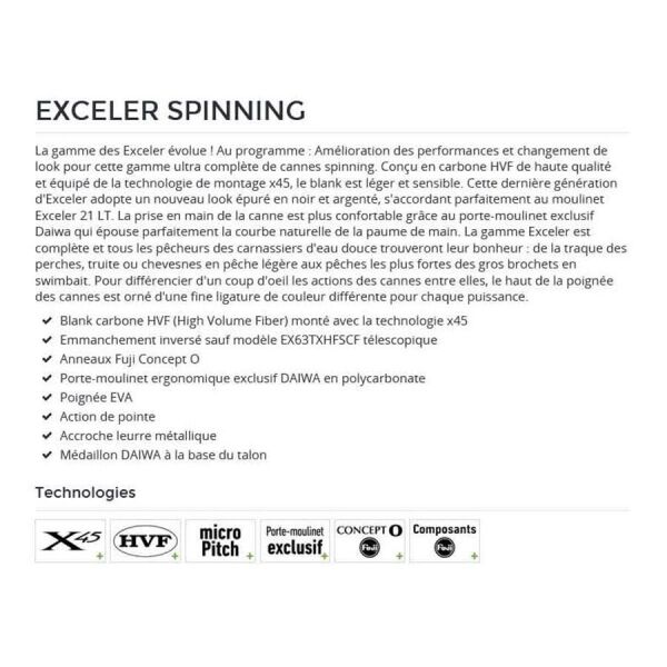 Daiwa Exceler 252cm 10-35gr 2 Parça Spin Olta Kamışı