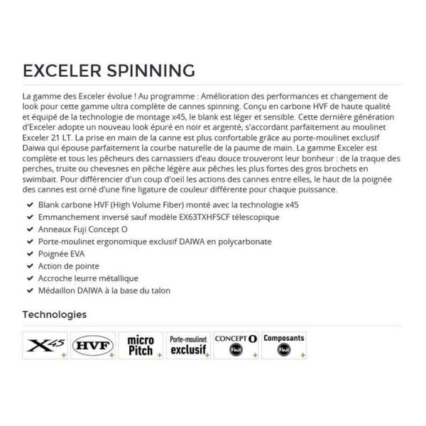 Daiwa Exceler 252cm 10-35gr 2 Parça Spin Olta Kamışı