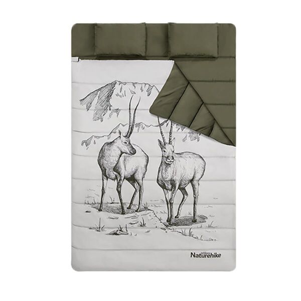 Naturehike Zarf Tarzı Yastıklı Çift Kişilik Pamuklu Uyku Tulumu ( Tibetan Antelope ) Tibetan Antelope