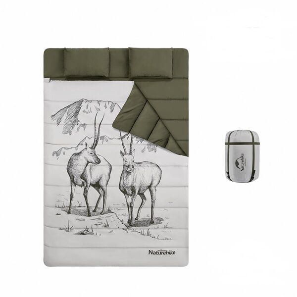 Naturehike Zarf Tarzı Yastıklı Çift Kişilik Pamuklu Uyku Tulumu ( Tibetan Antelope ) Tibetan Antelope