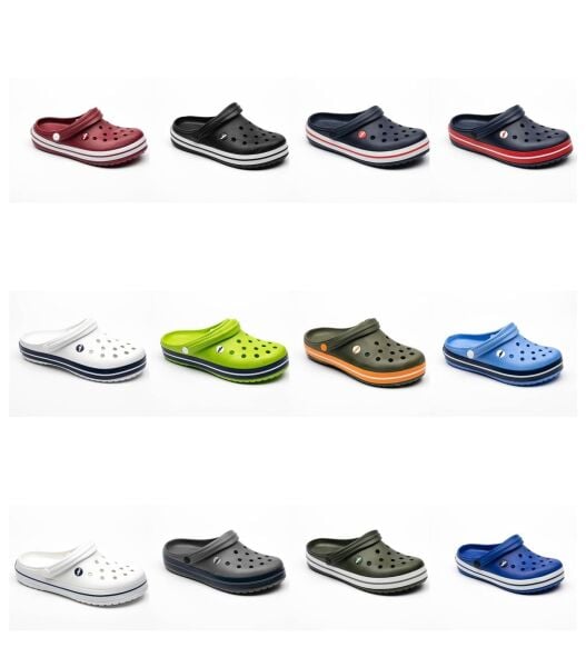 Akınalbella Merdane Sandalet Erkek Terlik Mavi/Beyaz/Lacivert - 43