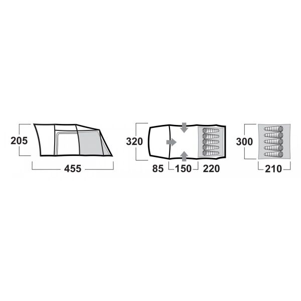 Husky Bowad 12 BlackRoom Yeşil Çadır