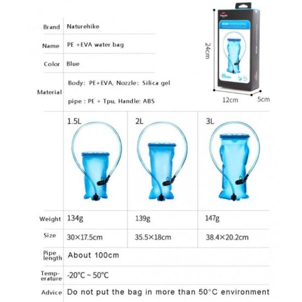 Naturehike Scud Hydratıon Pack Sırt Çantası Suluğu MAVİ - 1,50 LT