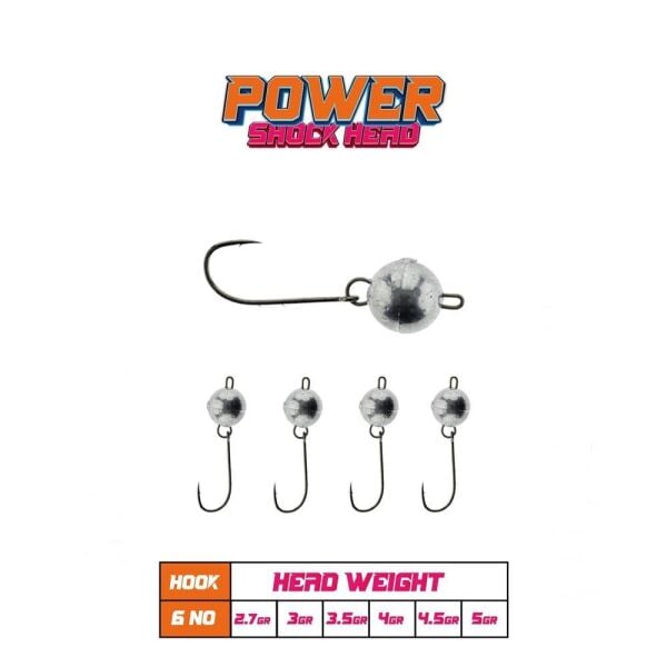 Fujin Power Shockhead #6 Hareketli Jighead 3,5 Gr