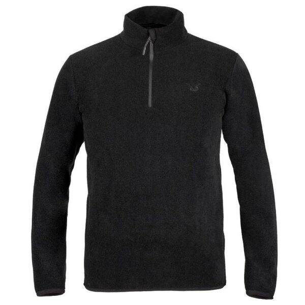 Puhu Yarım Fermuarlı Erkek Polar Ceket SİYAH - M