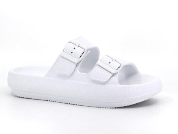 Ceox Zenne Eva Çift Tokalı Yüksek Terlik BEYAZ - 37