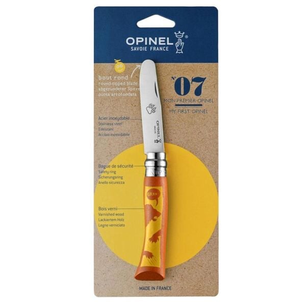 Opinel Inox No 7 Aslan Desenli Gürgen Saplı Paslanmaz Çelik Çakı