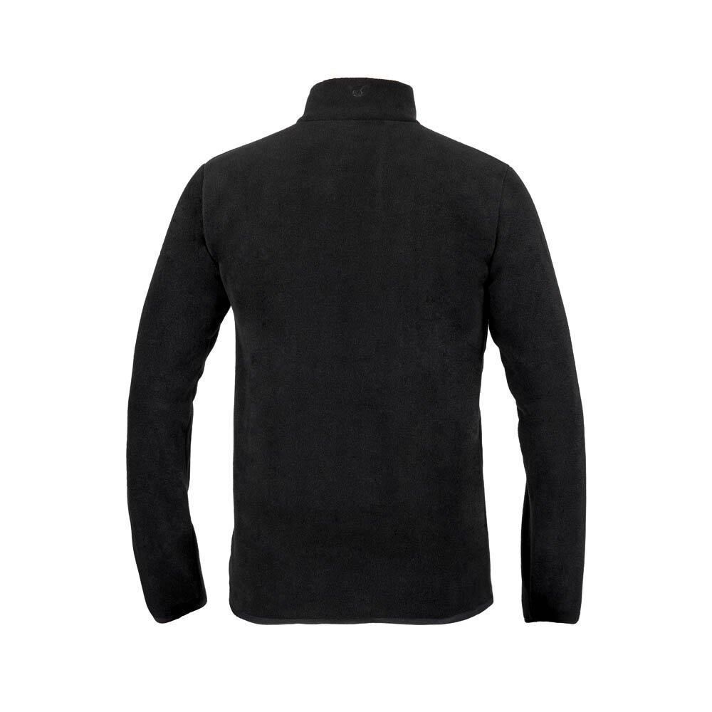 Puhu Yarım Fermuarlı Erkek Polar Ceket SİYAH - XL