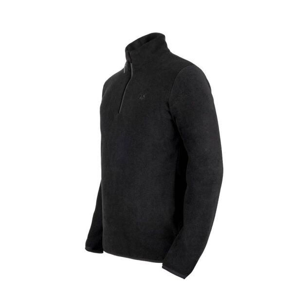 Puhu Yarım Fermuarlı Erkek Polar Ceket SİYAH - XL