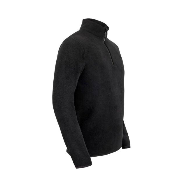 Puhu Yarım Fermuarlı Erkek Polar Ceket SİYAH - XL