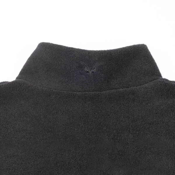 Puhu Yarım Fermuarlı Erkek Polar Ceket SİYAH - XL