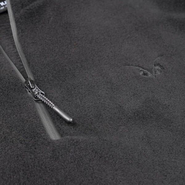 Puhu Yarım Fermuarlı Erkek Polar Ceket SİYAH - XL