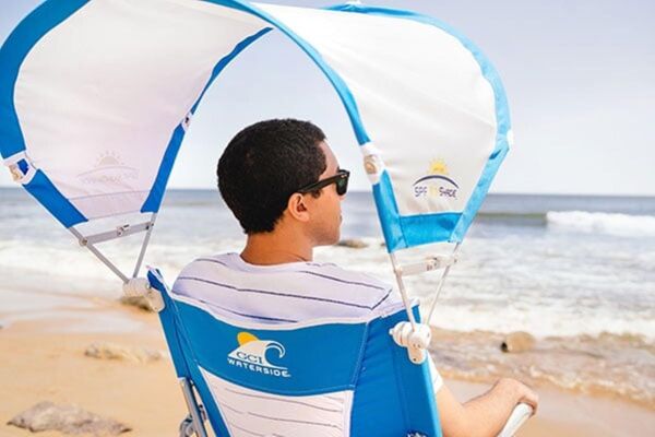 Gci Outdoor SunShade Captain's Chair Güneşlikli  Katlanır Plaj Sandalyesi