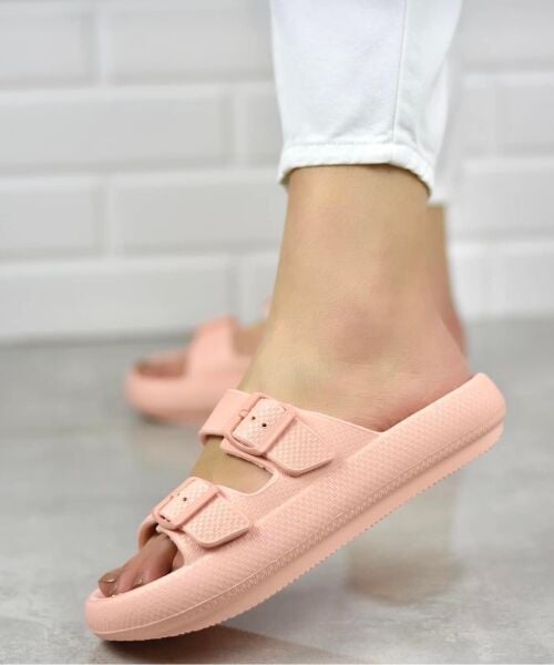 Ceox Zenne Eva Çift Tokalı Yüksek Terlik BEYAZ - 40