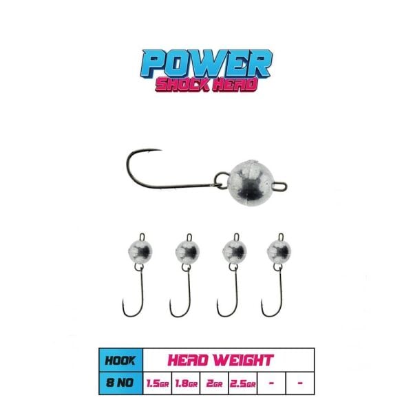 Fujin Power Shockhead #8 Hareketli Jighead 1,8 gr