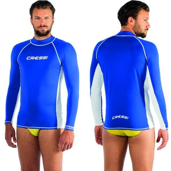 Cressi Rash Guard Man Uzun Kollu T-Shirt BLUE-WHITE - NO:2