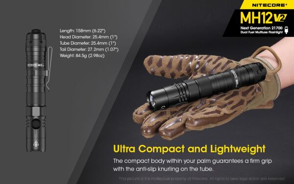 Nitecore MH12 V2 1200 Lümen El Feneri