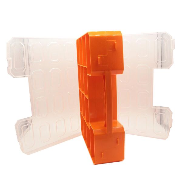 Süper Bag 22 Alfa Çift Yönlü Organizer Balıkçı Malzeme Kutusu TURUNCU