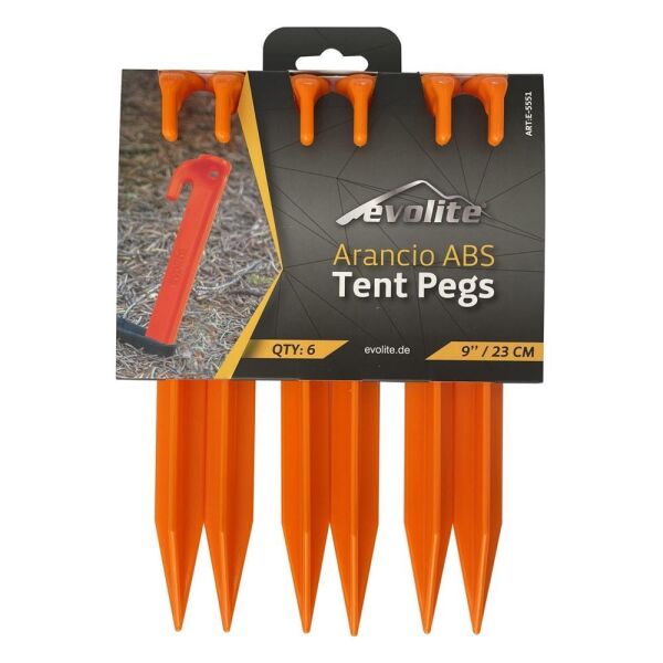Evolite Arancio ABS Çadır Kazığı 23 cm 6 Adet