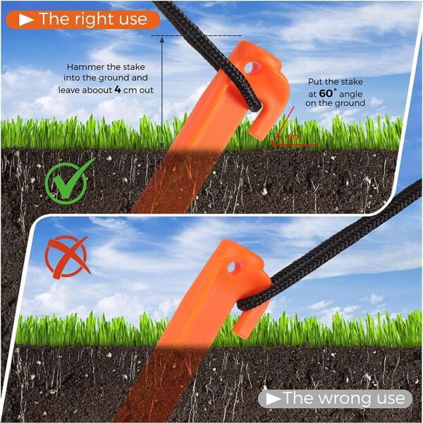 Evolite Arancio ABS Çadır Kazığı 23 cm 6 Adet