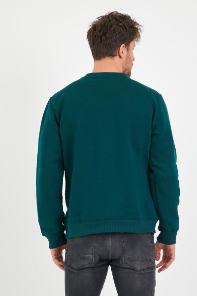 North Trace Seasonal Erkek Sweatshirt ( Kamp Baskılı ) Nefti - S