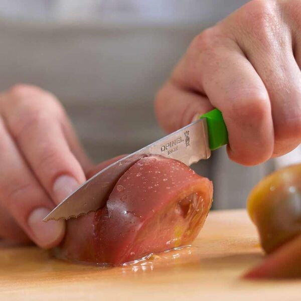 Opinel Essentiels Tırtıklı Soyma Bıçağı YEŞİL