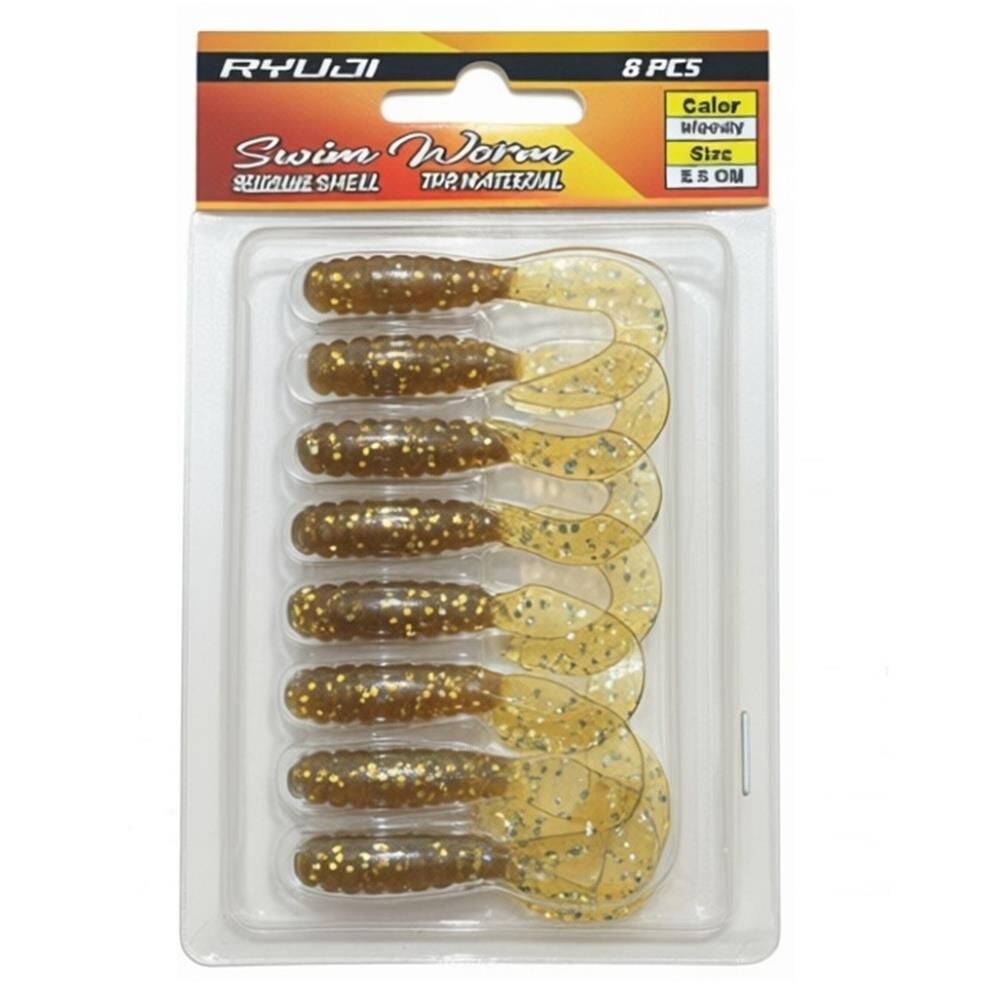 Ryuji Swim Worm 5,5cm TPR Kokulu Silikon Yem BLOODY