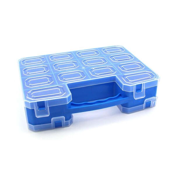 Süper Bag 22 Alfa Çift Yönlü Organizer Balıkçı Malzeme Kutusu MAVİ