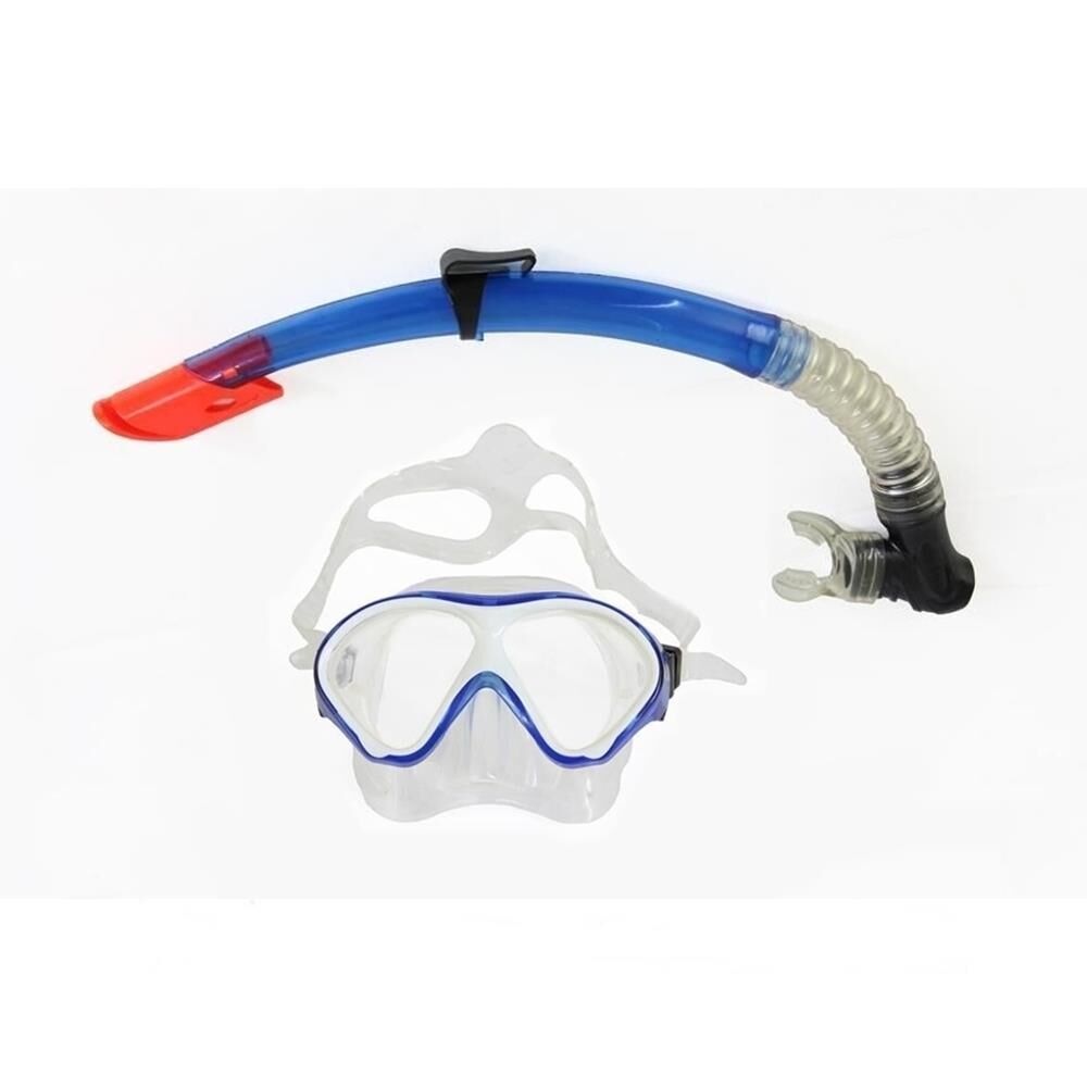 Apnea Waikiki Maske Şnorkel Set MAVİ/BEYAZ