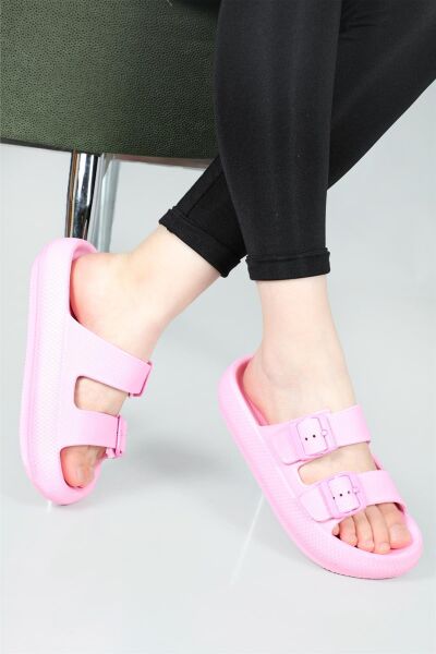 Ceox Zenne Eva Çift Tokalı Yüksek Terlik PEMBE - 40