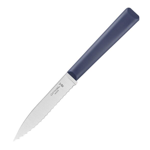 Opinel Essentiels Tırtıklı Soyma Bıçağı MAVİ