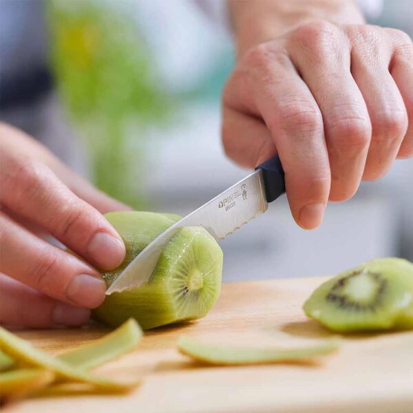 Opinel Essentiels Tırtıklı Soyma Bıçağı MAVİ