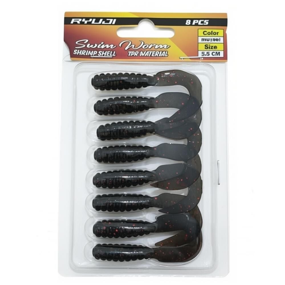 Ryuji Swim Worm 5,5cm TPR Kokulu Silikon Yem Mussel