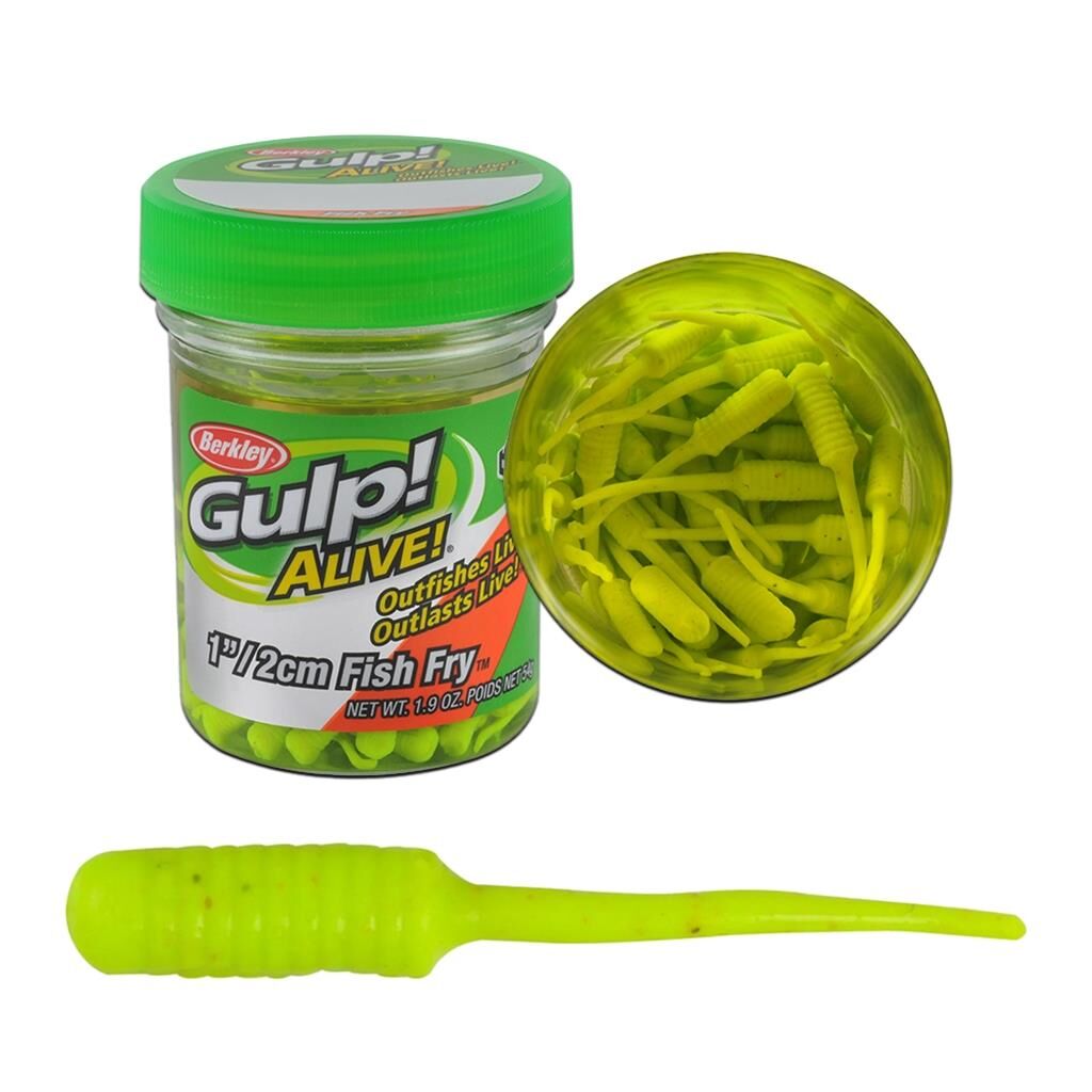 Berkley Gulp Alive Fish Fry LRF Silikon Yem CHARTREUSE - 2 CM