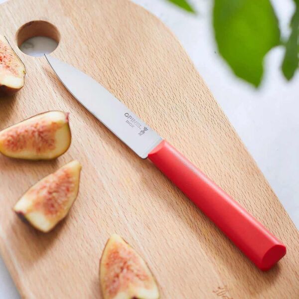 Opinel Essentiels Soyma Bıçağı KIRMIZI