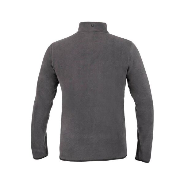 Puhu Yarım Fermuarlı Erkek Polar Ceket Koyu Gri - XL
