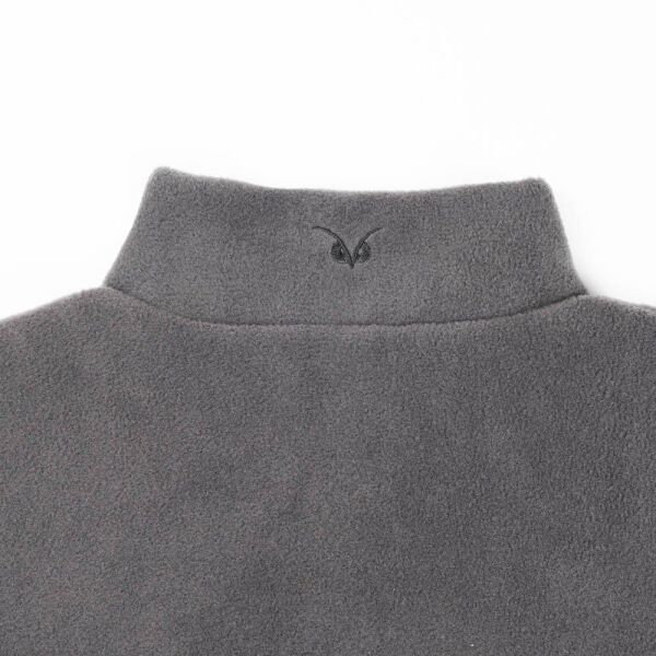 Puhu Yarım Fermuarlı Erkek Polar Ceket Koyu Gri - XL