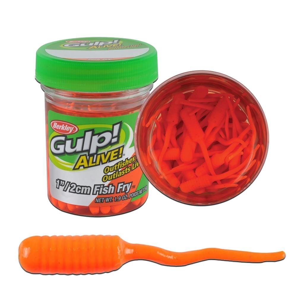 Berkley Gulp Alive Fish Fry LRF Silikon Yem Fluorescent Orange - 2 CM