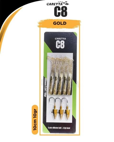 Caretta C8 10cm 10gr Silikon Yem GOLD