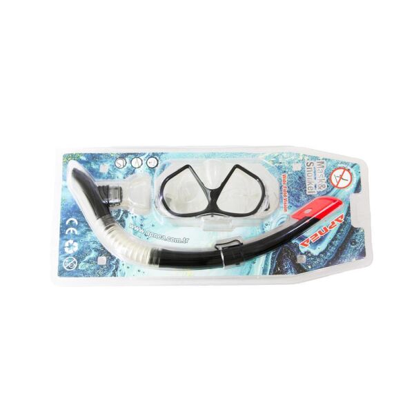 Apnea Corsica Maske Şnorkel Set Şeffaf/Siyah