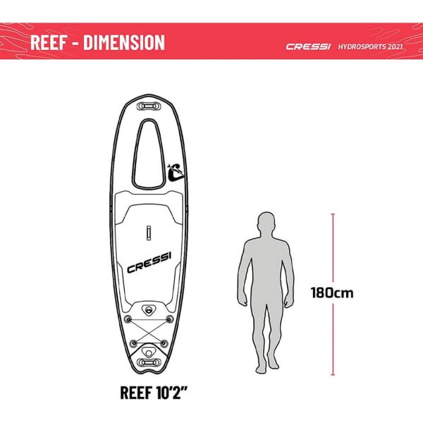 Cressi Reef Window Şişirilebilir Stand Up Paddle (I-SUP) MAVİ - 310CM