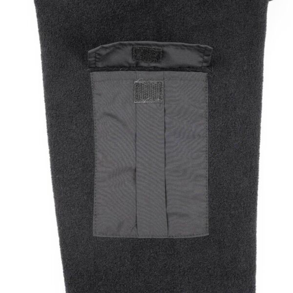 Puhu Tam Fermuarlı Erkek Polar Ceket SİYAH - S