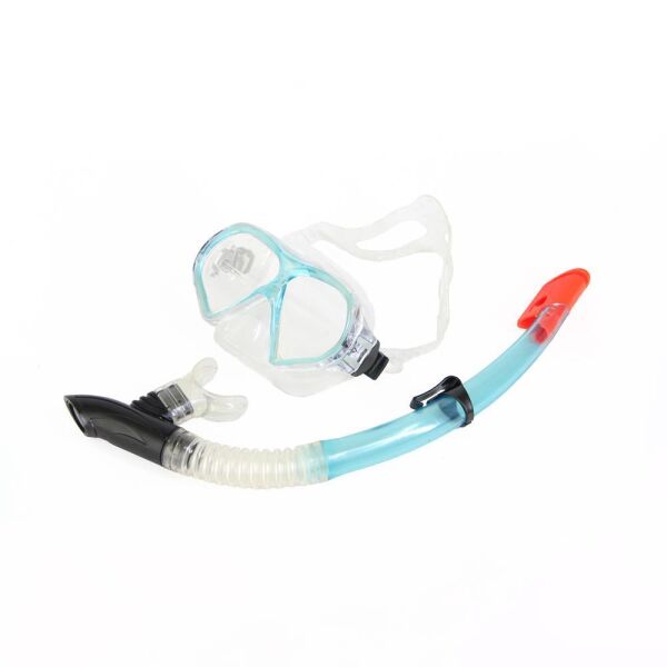 Apnea Corsica Maske Şnorkel Set Şeffaf/Turkuaz