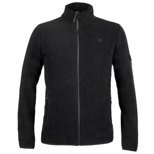 Puhu Tam Fermuarlı Erkek Polar Ceket SİYAH - XL