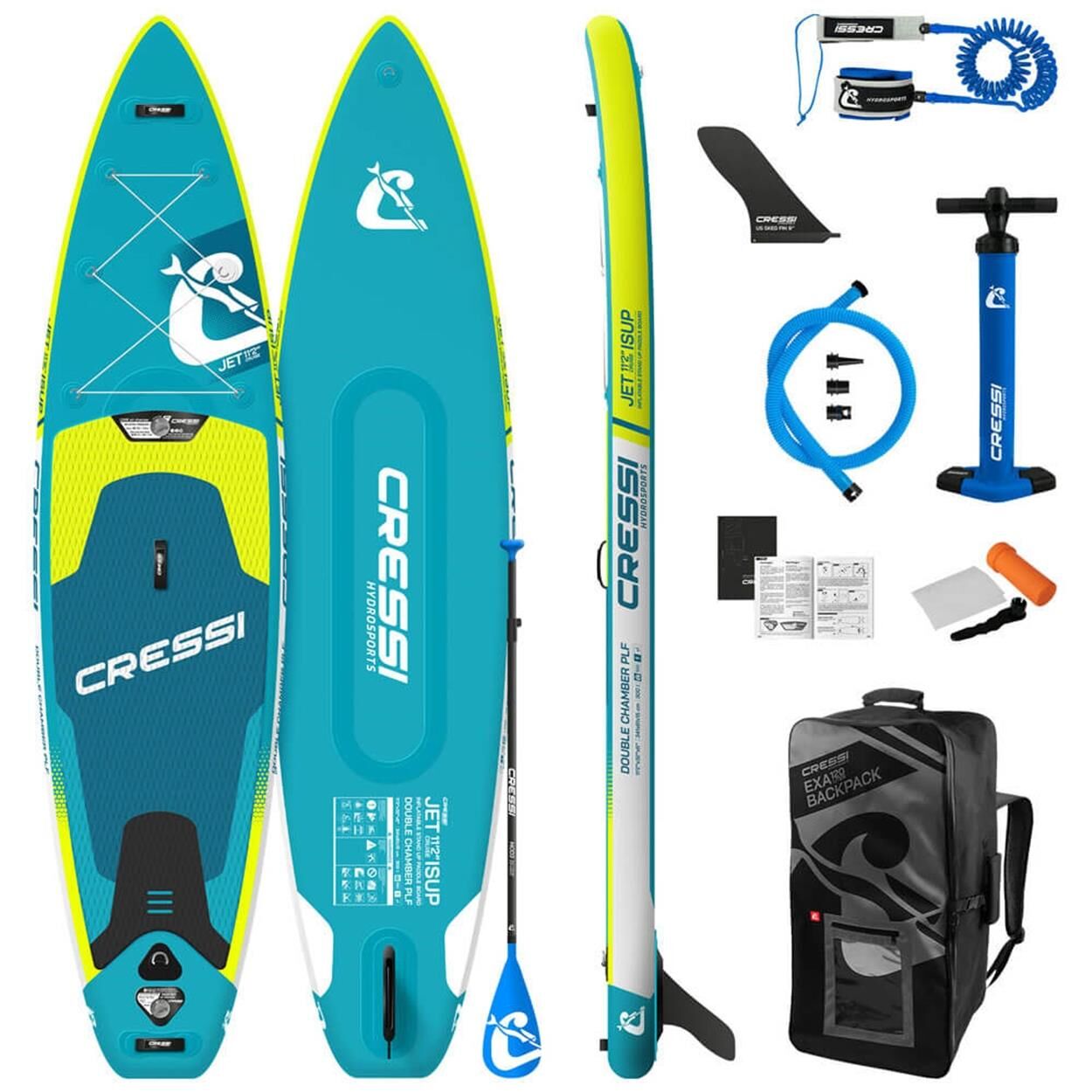 Cressi Jet Cruise Şişirilebilir Stand Up Paddle (I-SUP) TURKUAZ - 341CM